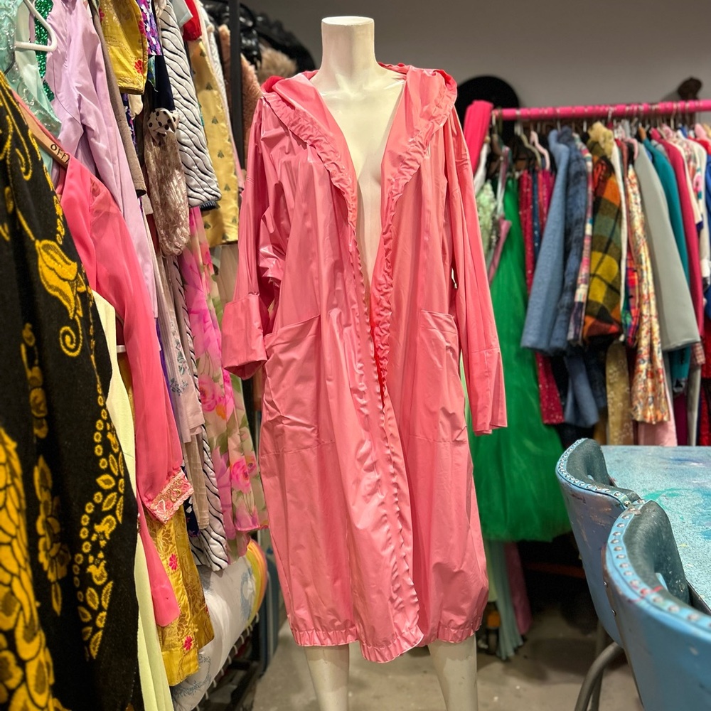 Totes Vibrant Pink Trench Coat